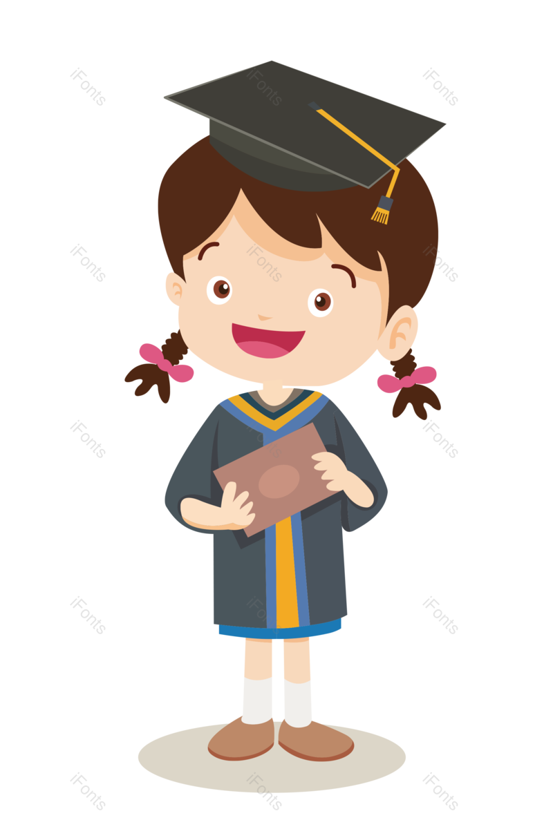 高考图片,卡通元素,毕业季PNG,女生免抠素材